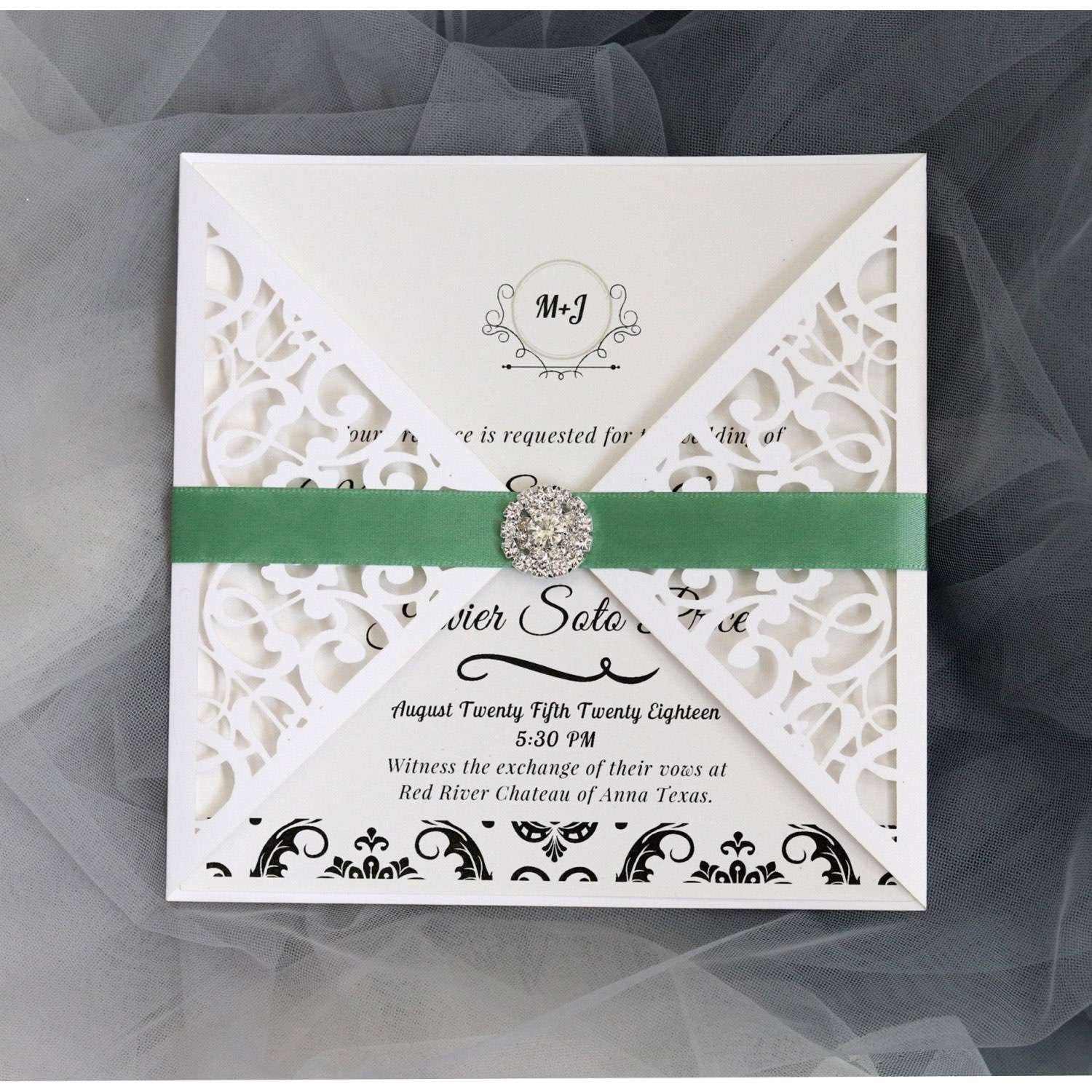  Square Wedding Invitations Holiday Greeting Card
